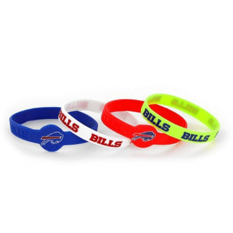 Buffalo Bills Bracelets 4 Pack Silicone - Special Order-0