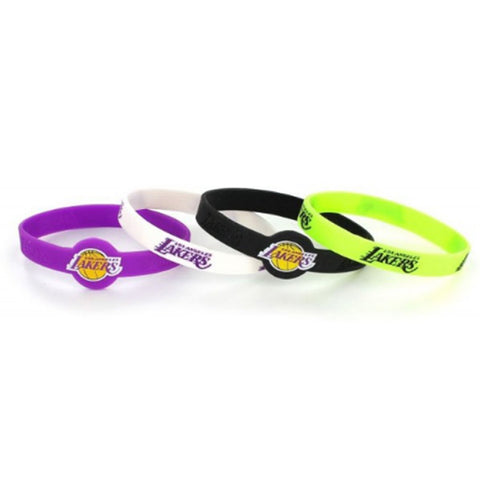 Los Angeles Lakers Bracelets 4 Pack Silicone-0