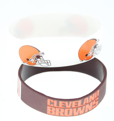 Cleveland Browns Bracelets 2 Pack Wide-0