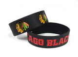 Chicago Blackhawks Bracelets 2 Pack Wide - Special Order-0