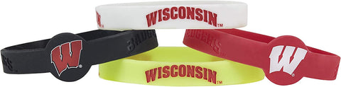 Wisconsin Badgers Bracelets 4 Pack Silicone-0