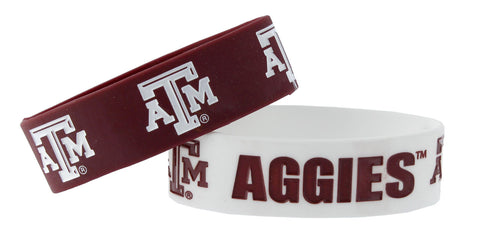 Texas A&M Aggies Bracelets - 2 Pack Wide - Special Order-0