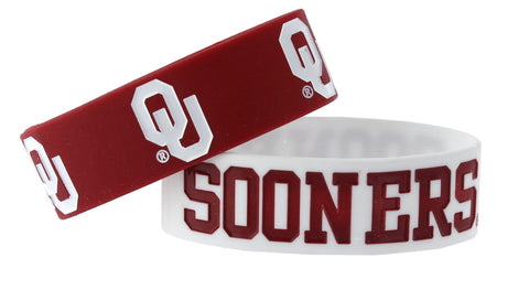 Oklahoma Sooners Bracelets - 2 Pack Wide-0