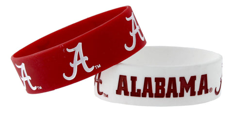 Alabama Crimson Tide Bracelets 2 Pack Wide-0