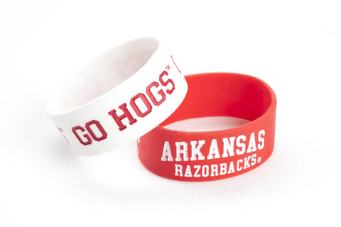 Arkansas Razorbacks Bracelets 2 Pack Wide - Special Order-0