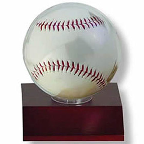 Wood Baseball Holder - Dark Wood-0