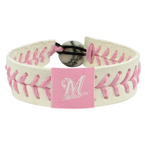 Milwaukee Brewers Bracelet Baseball Pink CO-0