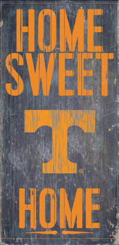 Tennessee Volunteers Wood Sign - Home Sweet Home 6"x12"-0