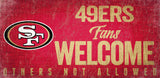 San Francisco 49ers Wood Sign Fans Welcome 12x6-0