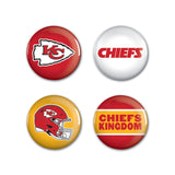 Kansas City Chiefs Buttons 4 Pack-0