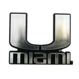 Miami Hurricanes Auto Emblem - Silver-0