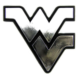 West Virginia Mountaineers Auto Emblem - Silver-0