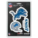 Detroit Lions Decal Die Cut Team 3 Pack-0