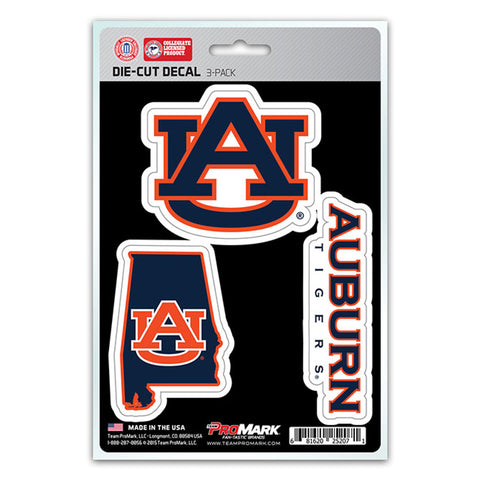 Auburn Tigers Decal Die Cut Team 3 Pack-0