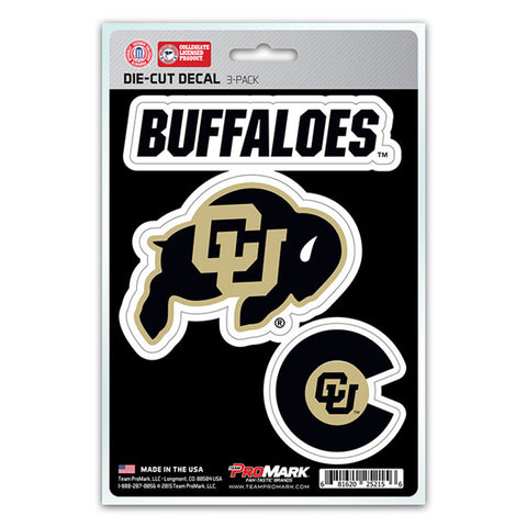 Colorado Buffaloes Decal Die Cut Team 3 Pack-0