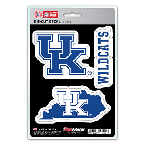 Kentucky Wildcats Decal Die Cut Team 3 Pack-0