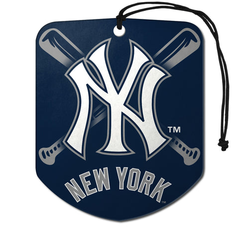 New York Yankees Air Freshener Shield Design 2 Pack-0