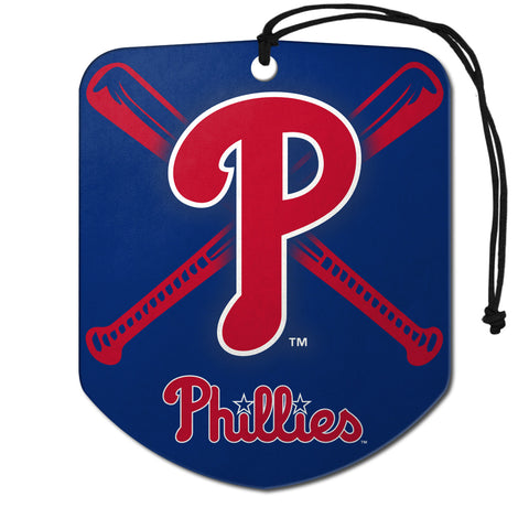 Philadelphia Phillies Air Freshener Shield Design 2 Pack-0