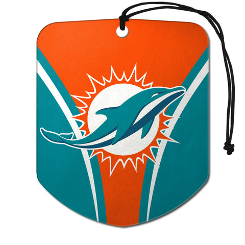 Miami Dolphins Air Freshener Shield Design 2 Pack-0