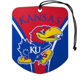 Kansas Jayhawks Air Freshener Shield Design 2 Pack-0