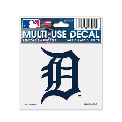 Detroit Tigers Decal 3x4 Multi Use White-0