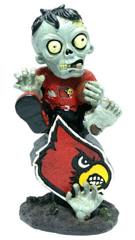 Louisville Cardinals Zombie Figurine On Logo with Football-0