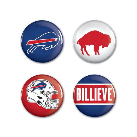 Buffalo Bills Buttons 4 Pack-0