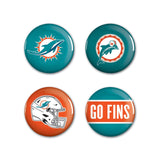 Miami Dolphins Buttons 4 Pack-0