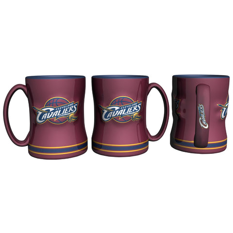 Cleveland Cavaliers Coffee Mug 14oz Sculpted Relief Team Color-0