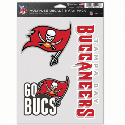 Tampa Bay Buccaneers Decal Multi Use Fan 3 Pack-0