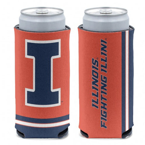 Illinois Fighting Illini Can Cooler Slim Can Design-0