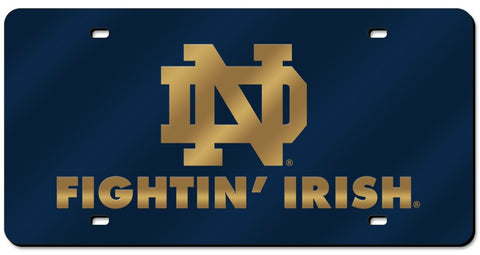 Notre Dame Fighting Irish License Plate Laser Cut Navy-0