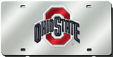 Ohio State Buckeyes License Plate Laser Cut Silver-0