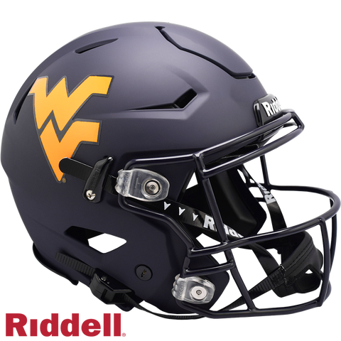 West Virginia Mountaineers Helmet Riddell Authentic Full Size SpeedFlex Style Satin-0