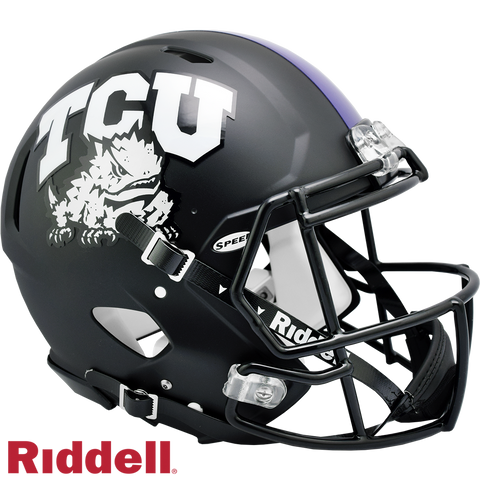 TCU Horned Frogs Helmet Riddell Authentic Full Size Speed Style - Special Order-0