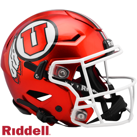 Utah Utes Helmet Riddell Authentic Full Size SpeedFlex Style Red-0