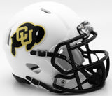 Colorado Buffaloes Helmet - Riddell Replica Mini - Speed Style - Matte White-0