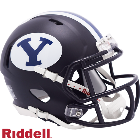 BYU Cougars Helmet Riddell Replica Mini Speed Style Navy-0