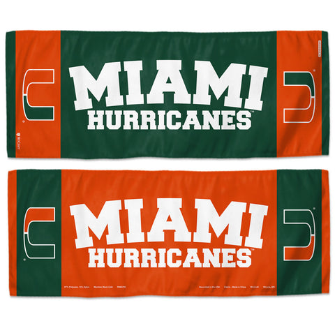 Miami Hurricanes Cooling Towel 12x30-0