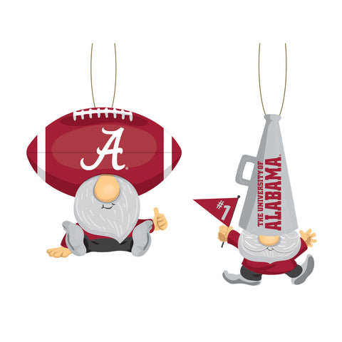 Alabama Crimson Tide Ornament Gnome Fan 2 Pack-0