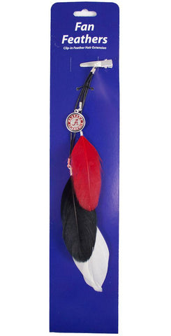 Alabama Crimson Tide Team Color Feather Hair Clip - Team Fan Cave