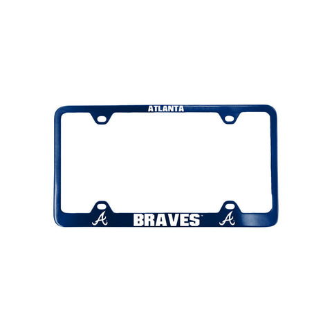 Altanta Braves License Plate Frame Laser Cut Blue - Team Fan Cave