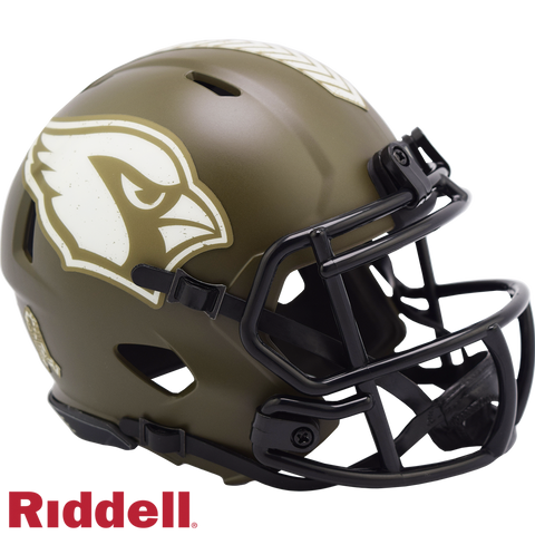 Arizona Cardinals Helmet Riddell Replica Mini Speed Style Salute To Service-0