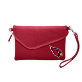 Arizona Cardinals Purse Pebble Fold Over Crossbody Dark Red - Team Fan Cave