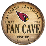 Arizona Cardinals Sign Wood 14 Inch Round Barrel Top Design-0