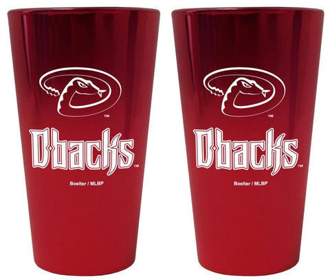 Arizona Diamondbacks Lusterware Pint Glass - Set of 2 - Team Fan Cave