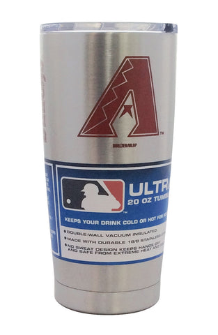 Arizona Diamondbacks Travel Tumbler 20oz Ultra Silver CO-0