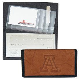 Arizona Wildcats Leather/Nylon Embossed Checkbook Cover - Team Fan Cave