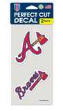 Atlanta Braves Set of 2 Die Cut Decals