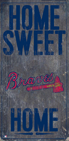 Atlanta Braves Sign Wood 6x12 Home Sweet Home Design - Team Fan Cave